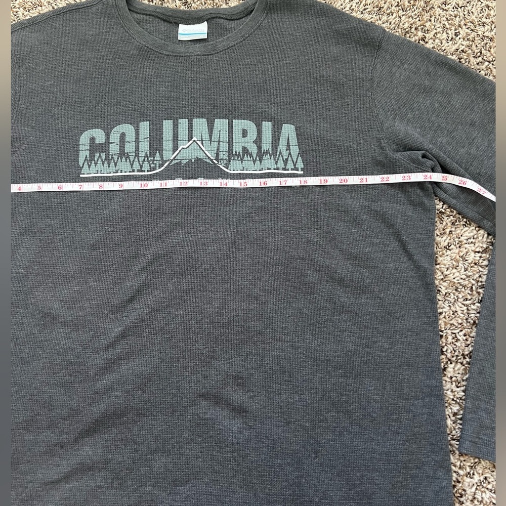 Columbia Graphic T-Shirt Mens XL Gray Long Sleeve (0724) - Picture 10 of 11